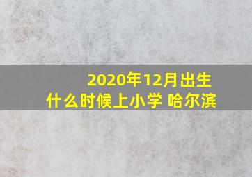 2020年12月出生什么时候上小学 哈尔滨